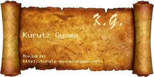 Kurutz Gyoma névjegykártya